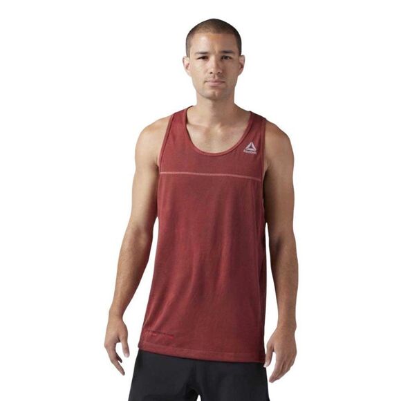 Reebok Men's Combat Spray Dye Tank Top Red US S - Picture 1 of 11